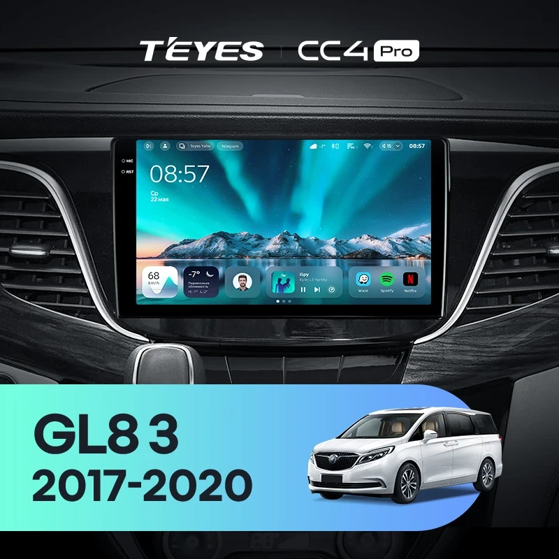 Штатная магнитола Teyes CC4 Pro 12/256 Buick GL8 3 (2017-2020)